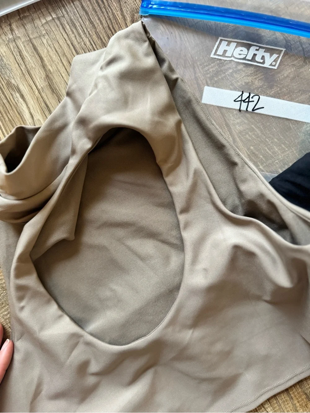 NBW ALO Yoga High Neck Cropped Tank Top in Taupe